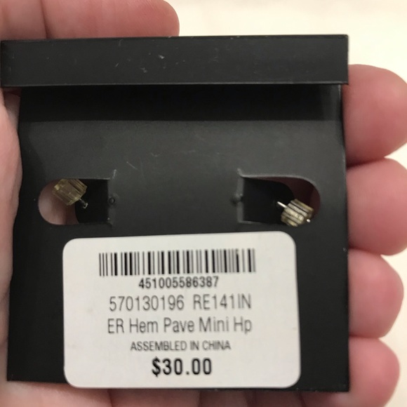 ***SOLD***Set of WHBM Pave Earrings - Picture 8 of 8